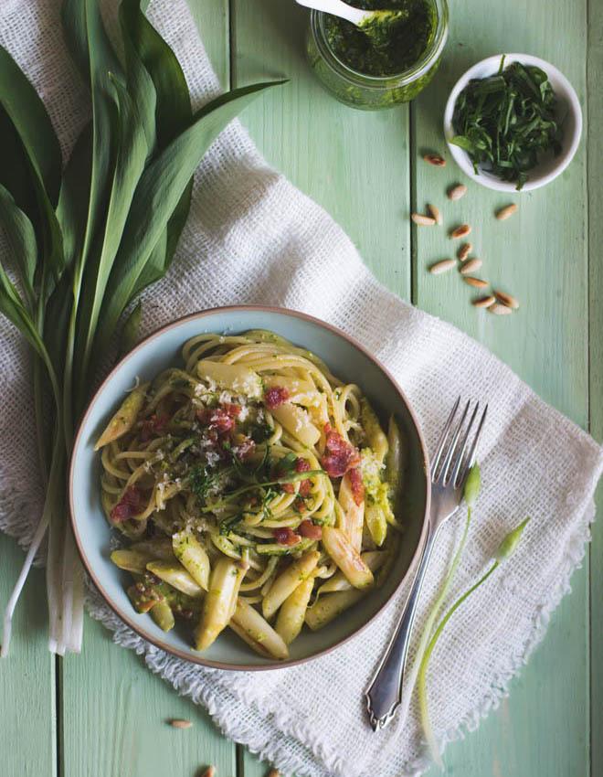 Rezeptbild: Spargel Bärlauch Carbonara