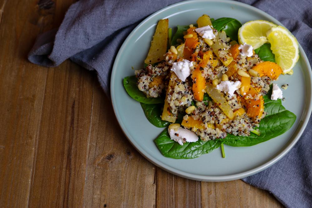 Rezeptbild: Quinoa mit Butternut & schwarzem Rettich 