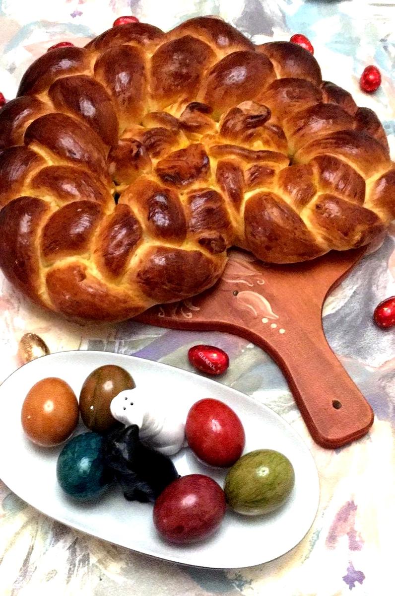 Rezeptbild: Herz Zopf mit Rosen