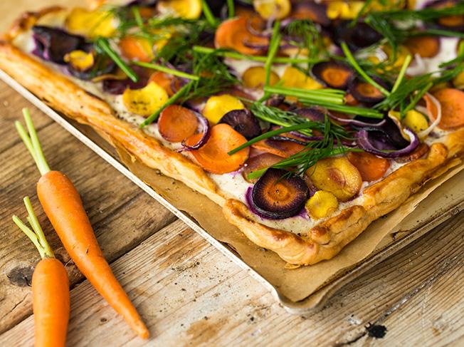 Rezeptbild: Bunte Möhrentarte
