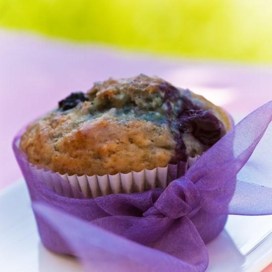 Rezeptbild: Blaubeermuffins mit Joghurt