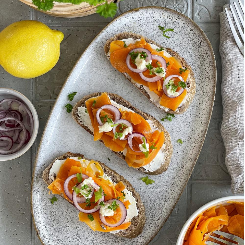 Rezeptbild: Karottenlachs – einfaches Rezept für veganen Lachsersatz