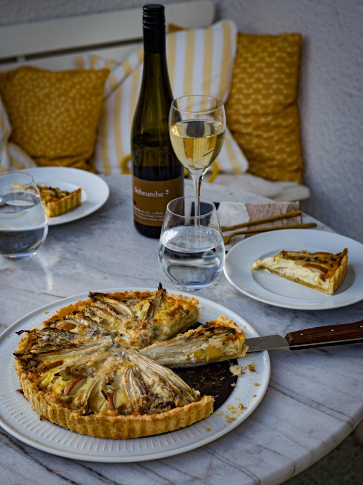 Rezeptbild: Chicorée-Birnen-Quiche mit Roquefort
