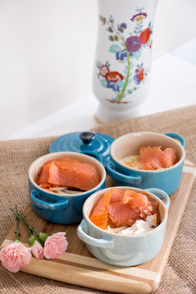 Rezeptbild: Eierfrühstück mit Räucherlachs