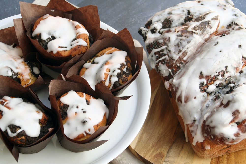 Rezeptbild: Mohnzopf und Mohnzopf-Muffins