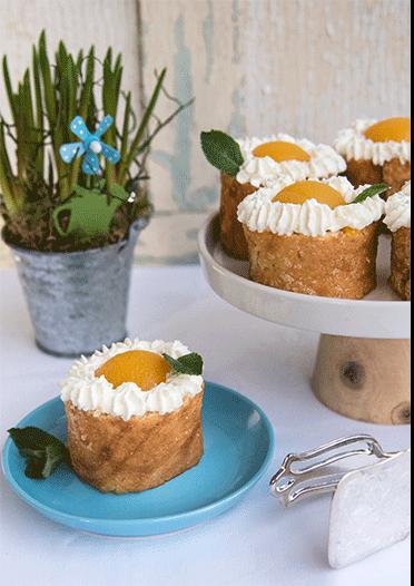 Rezeptbild: Aprikosen-Biskuitrolle im Spiegelei-Look