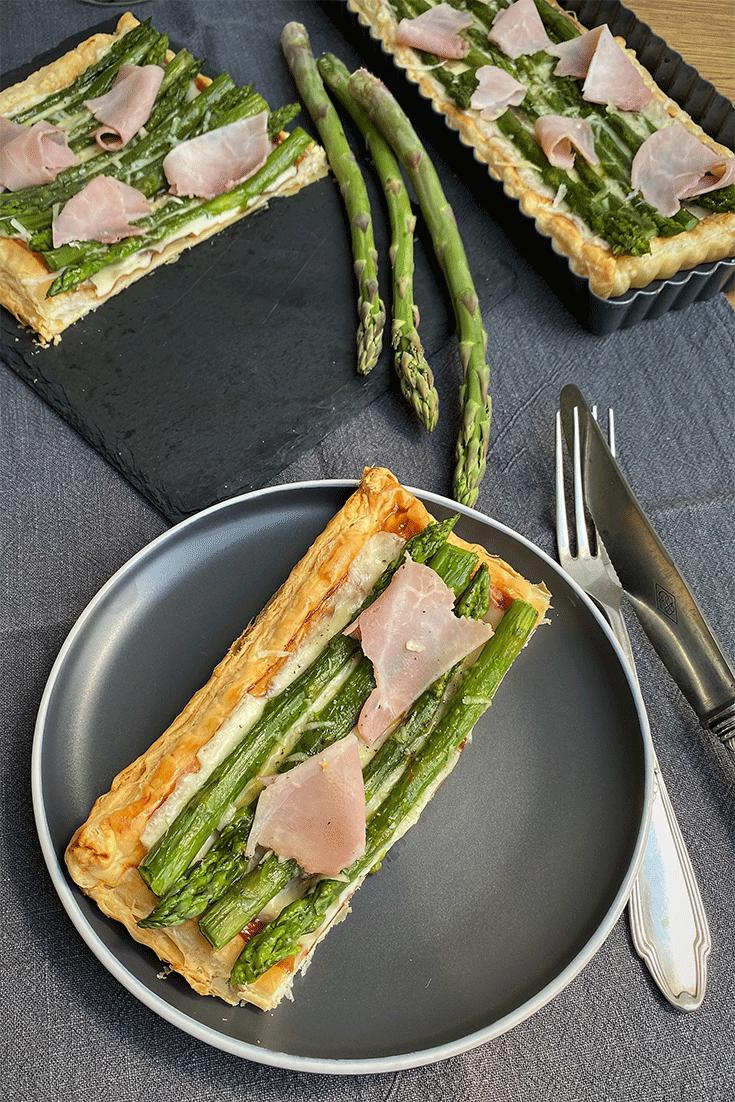 Rezeptbild: Easy peasy Spargeltarte mit Blätterteig