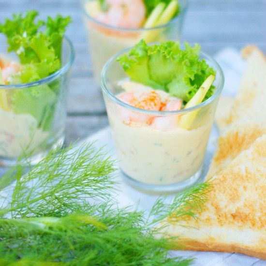 Rezeptbild: Shrimpscocktail mit Jogurt und Mango