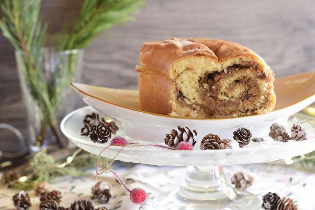 Rezeptbild: Potica - slowenischer Hefekuchen mit Walnussfüllung (ohne Haushaltszucker)