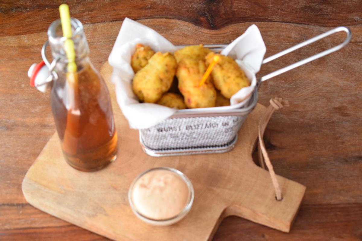 Rezeptbild: Frittierte Kartoffelbällchen mit Tiroler Sauce
