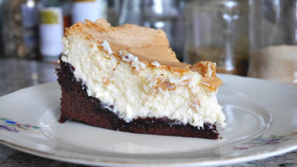 Rezeptbild: Eierlikör-Käsekuchen mit Schokoladenboden
