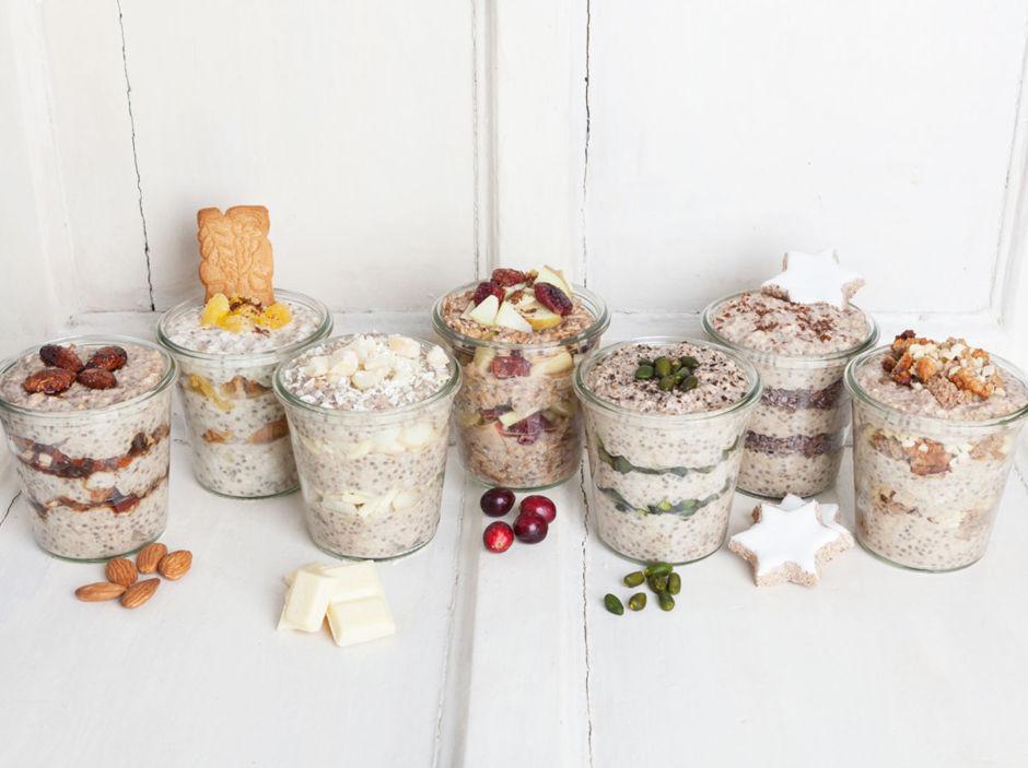 Rezeptbild: 7 Overnight Oats für den Winter