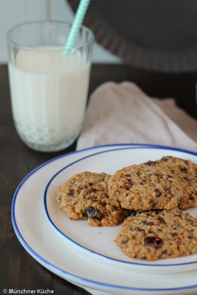 Rezeptbild: Cookies mit Schokolade und Cranberries
