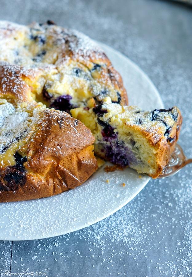 Rezeptbild: Torta Nua mit Blaubeeren