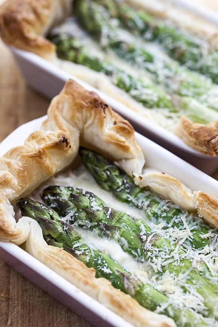 Rezeptbild: Spargel-Tartelettes mit Blätterteig