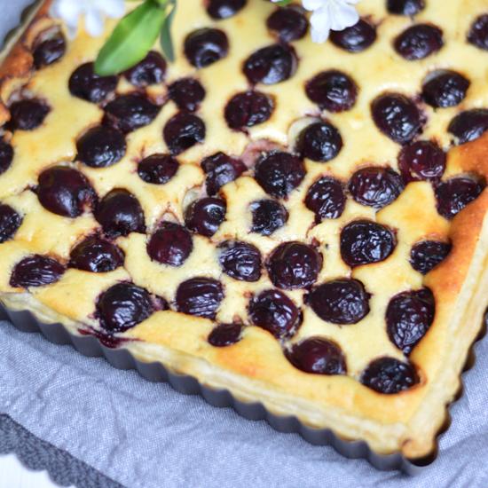 Rezeptbild: Kirsch-Käsekuchentarte