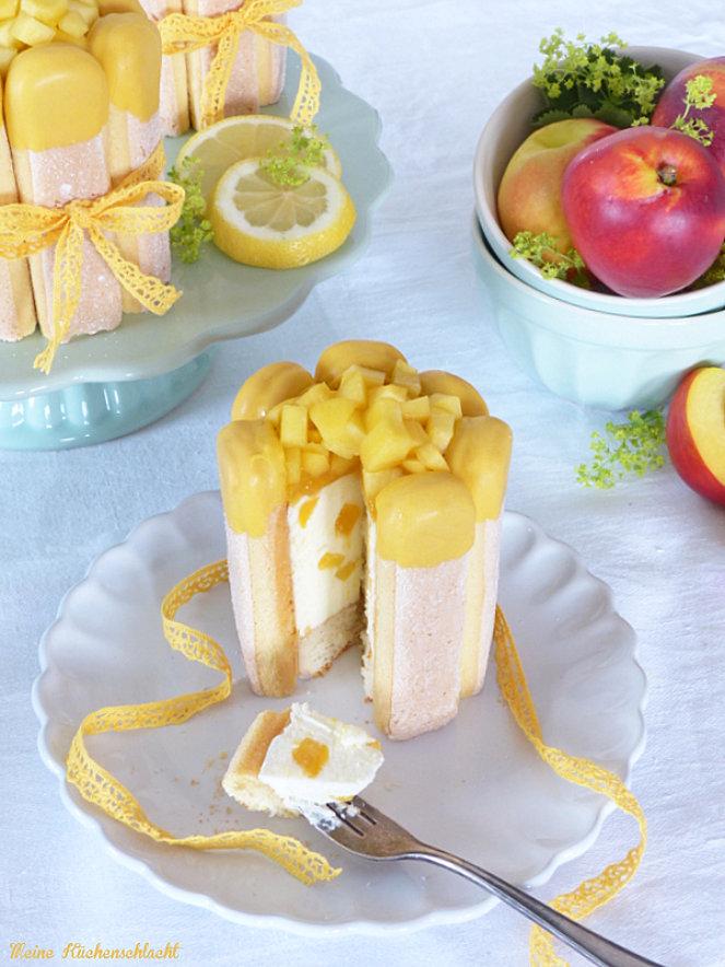 Rezeptbild: Nektarine-Zitrone mini Charlotte 
