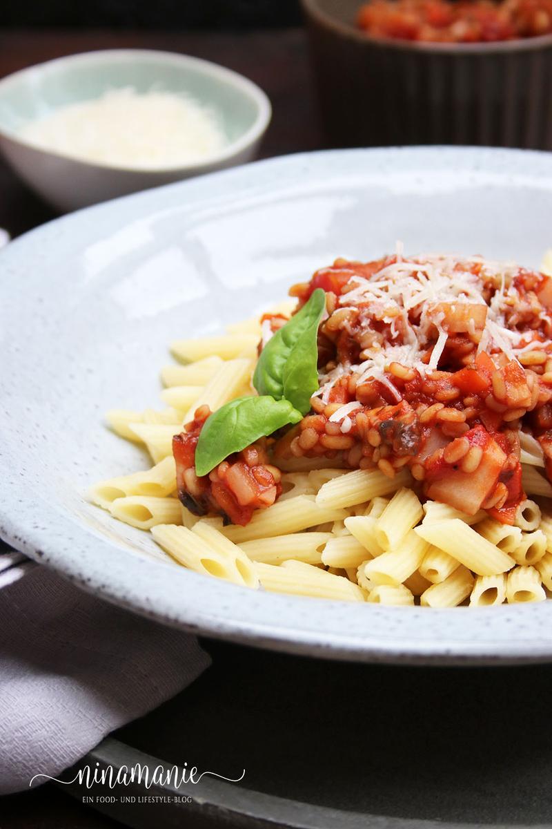 Rezeptbild: Pasta mit Linsen-Bolognes