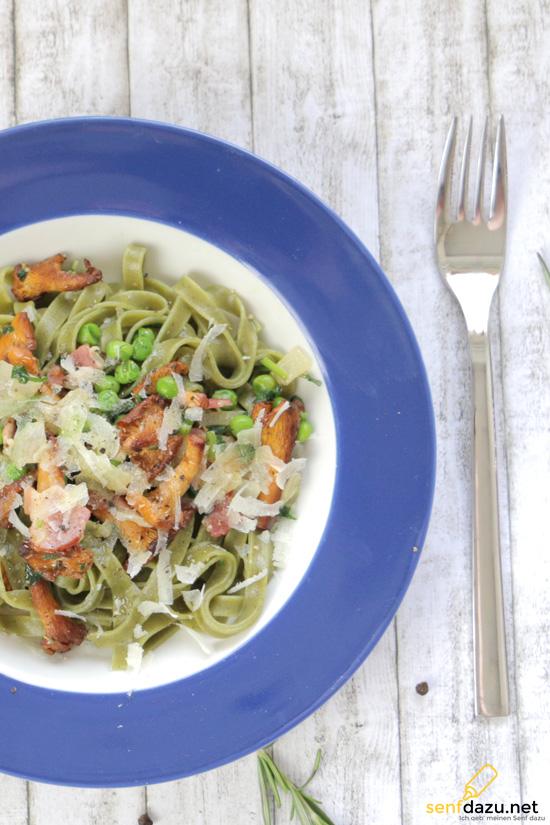 Rezeptbild: Tagliatelle in'ne Pfifferling Pfanne