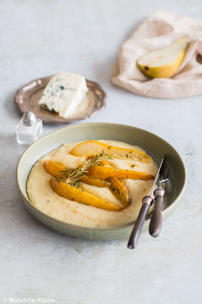 Rezeptbild: Polenta mit Birnen und Roquefort