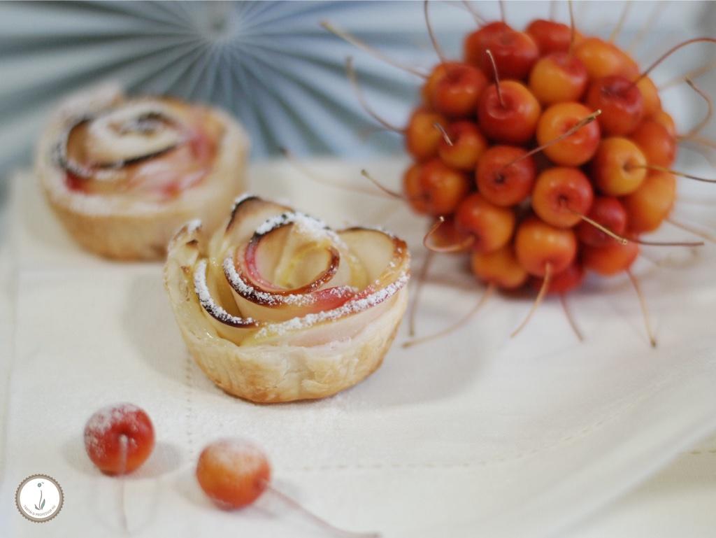 Rezeptbild: Rosenrote Apfeltörtchen