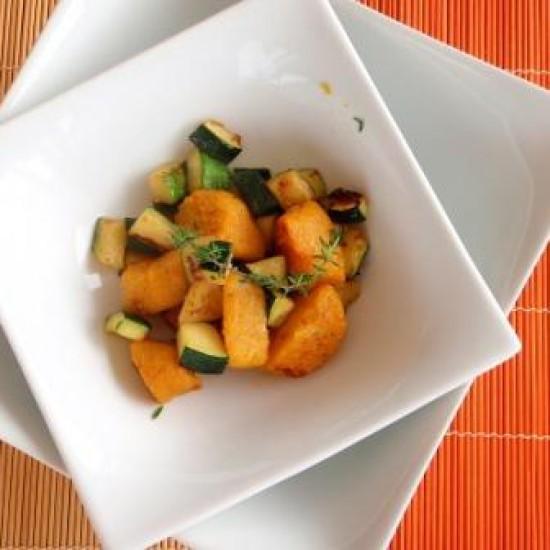 Rezeptbild: Kürbisnocken mit Zucchini