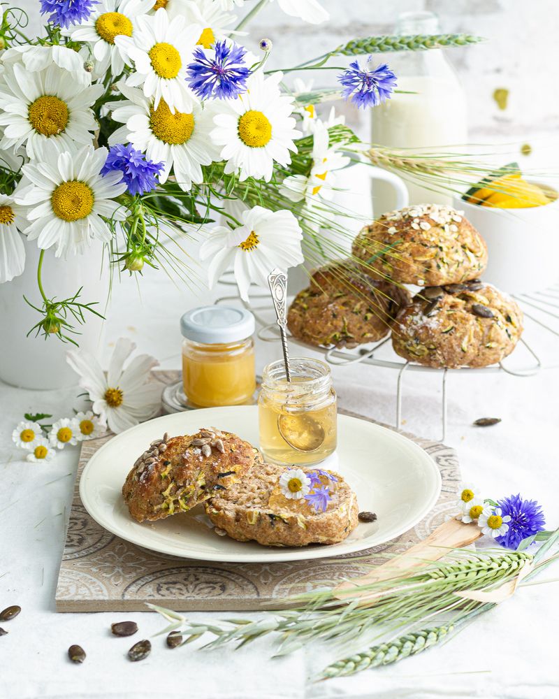 Rezeptbild: Zucchini-Brötchen