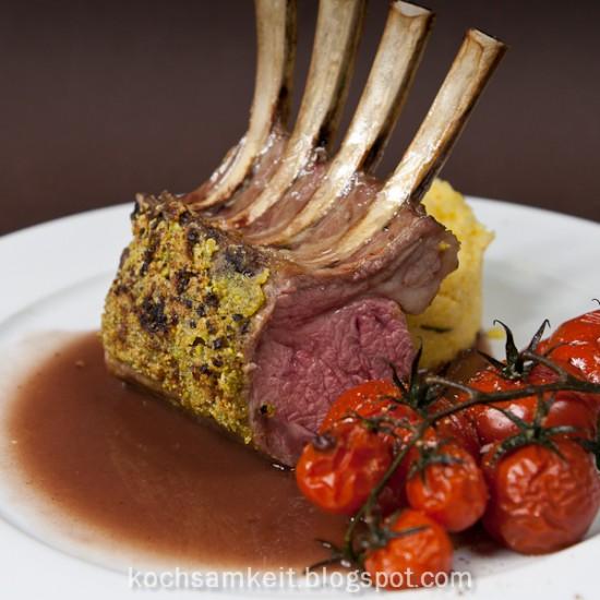 Rezeptbild: Lammkarree mit Pistazienkruste