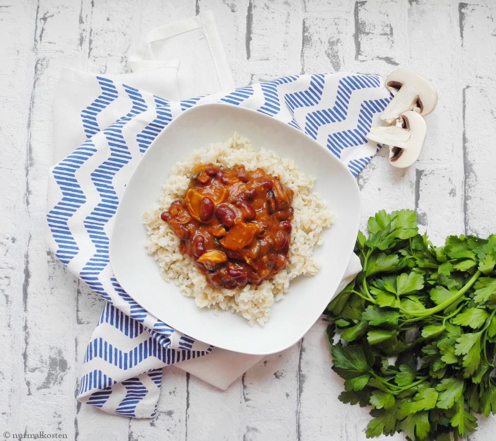 Rezeptbild: Pilz Bohnen-Eintopf a la Chili Sin Carne