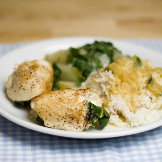 Rezeptbild: Hähnchen-Rouladen mit Mangold