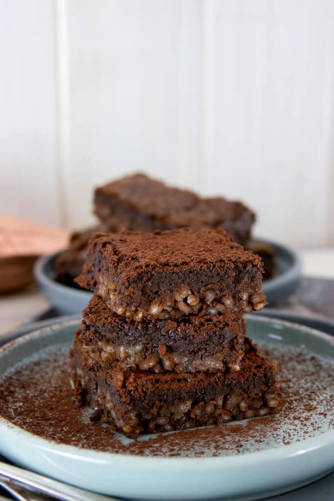 Rezeptbild: Saftig leckere Milchreis Brownies