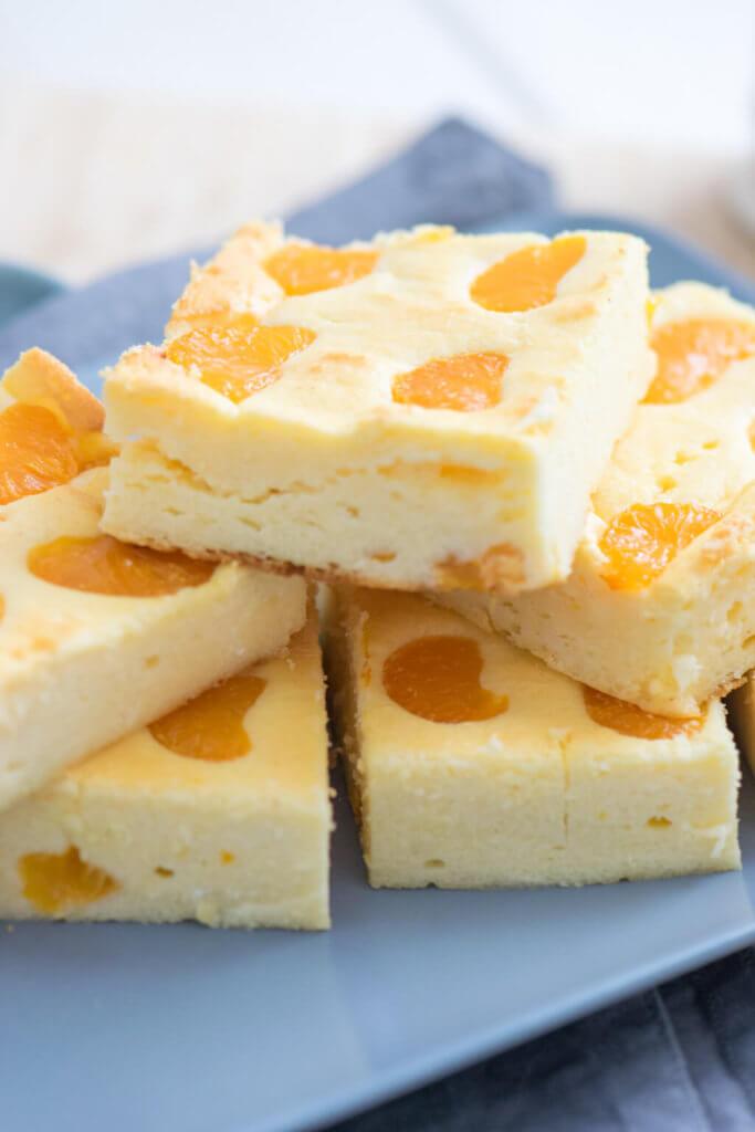 Rezeptbild: Kleiner Quark Käsekuchen mit Mandarinen
