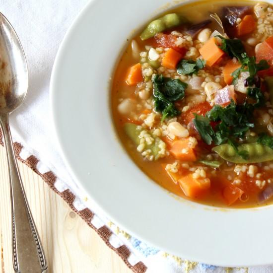 Rezeptbild: Bunte Bulgursuppe
