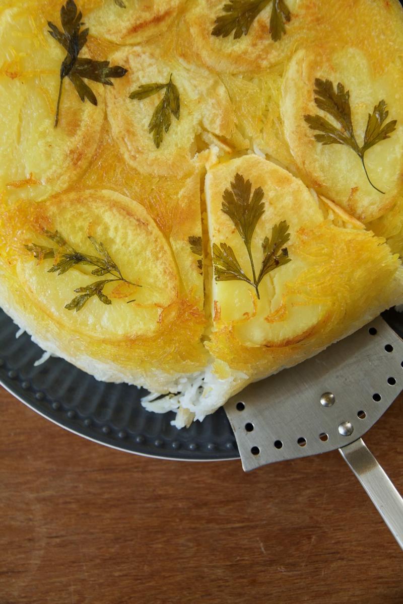 Rezeptbild: Persisches Polo mit Kartoffel Tahdig im Reiskocher von Reishunger