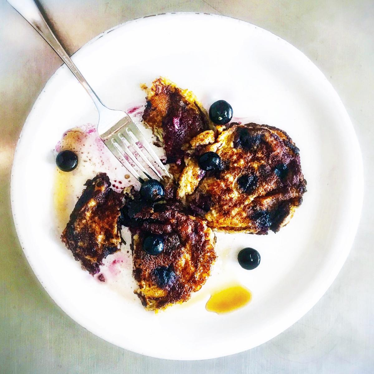Rezeptbild: Gesunde Haferflocken Heidelbeeren Pancakes