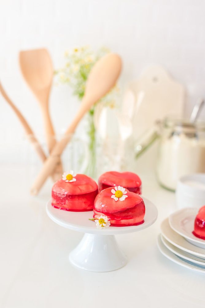 Rezeptbild: Mirror Glaze Herzen