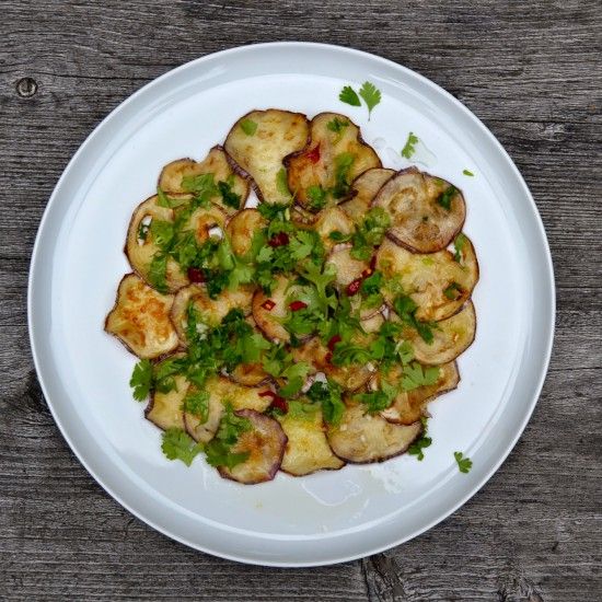 Rezeptbild: Asiatischer Auberginensalat mit Limonendressing