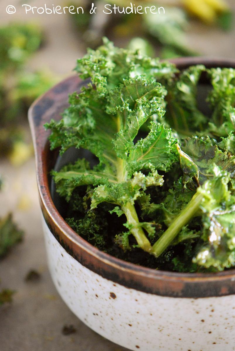 Rezeptbild: Grünkohl Chips / Kale Chips