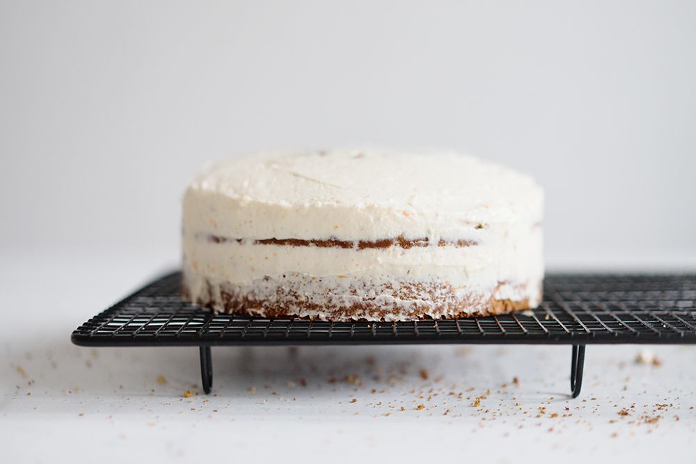 Rezeptbild: Chai-Kuchen mit Orangen-Honig-Creme