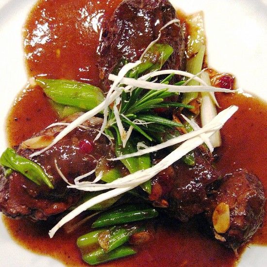 Rezeptbild: Magerbäckle - Schweinebäckchen in Mandelbutter
