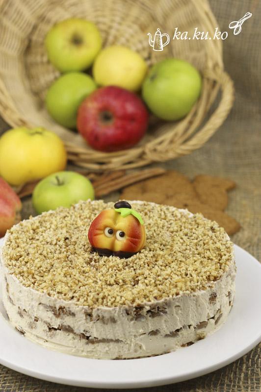 Rezeptbild: Apfel-Spekulatius-Torte (ohne backen)