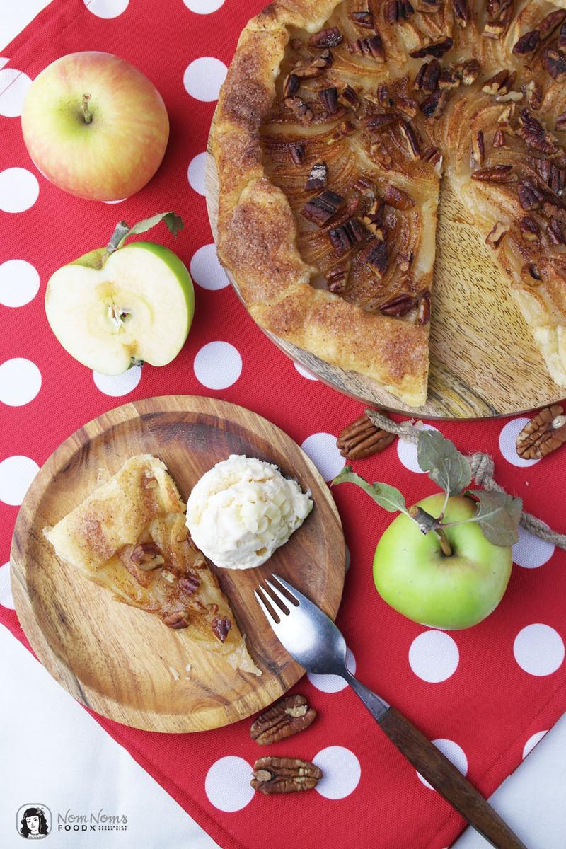 Rezeptbild: Apfel-Galette mit Pekannüssen