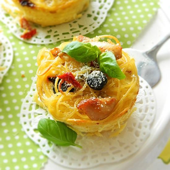 Rezeptbild: Spaghetti-Puten Nester