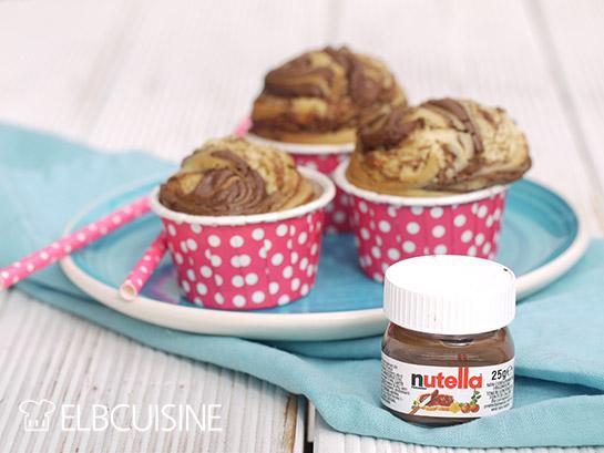 Rezeptbild: Achtung, Suchtfaktor: Himmlische Muffins mit Nutella-Wirbel