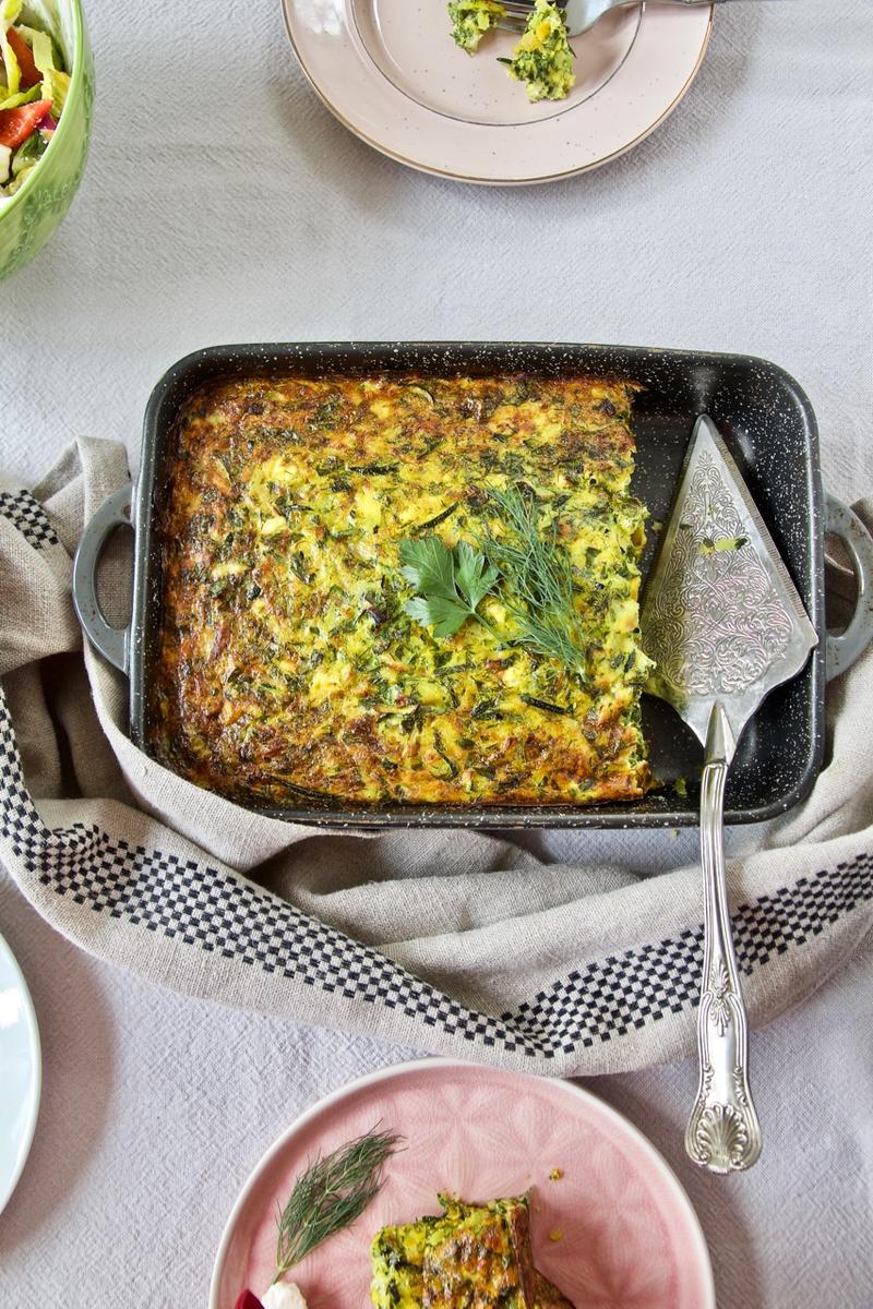 Rezeptbild: Kuku Kadoo Sabz - Zucchini Omelette nach persischer Art