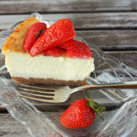 Rezeptbild: New York Cheesecake mit Erdbeeren