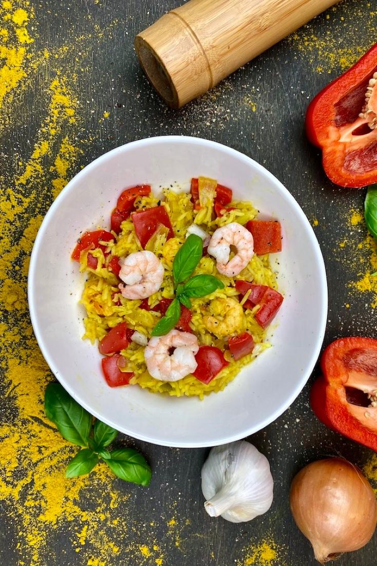 Rezeptbild: Garnelen Reispfanne