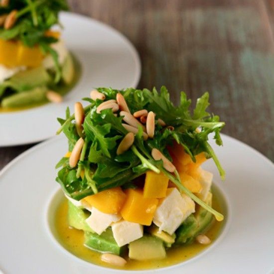 Rezeptbild: Avocado-Mozzarella-Mango-Salat
