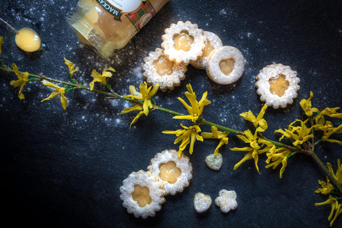 Rezeptbild: Lime Curd Cookies mit Mohn