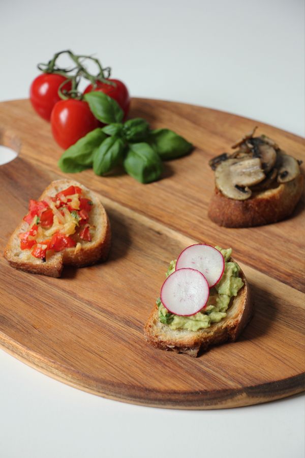 Rezeptbild: Dreierlei vegane Bruschetta
